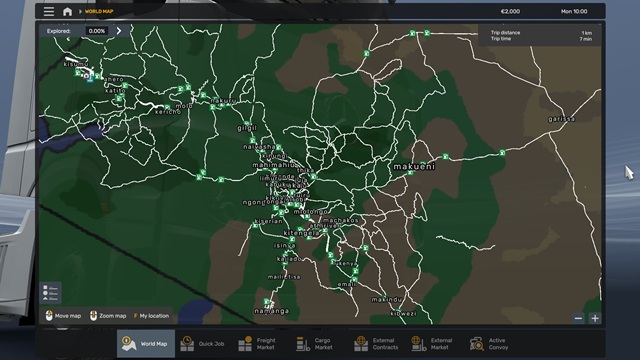 ETS2 1.58 - Kenyan Map World Map View