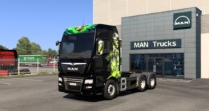 ETS2 Man Tgx Euro 6 Skull Skin 1.58
