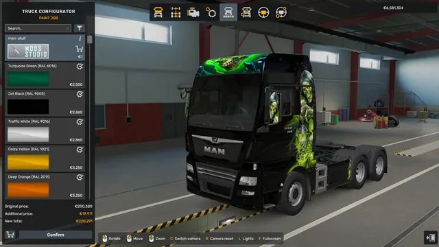ETS2 Man Tgx Euro 6 Skull Skin 1.58 ETS2 Man Tgx Euro 6 Skull Skin 1.58