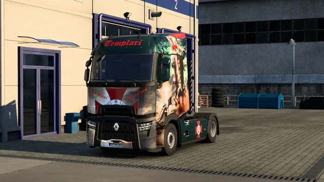 ETS2 1.58 - Renault T Templari Skin Front view