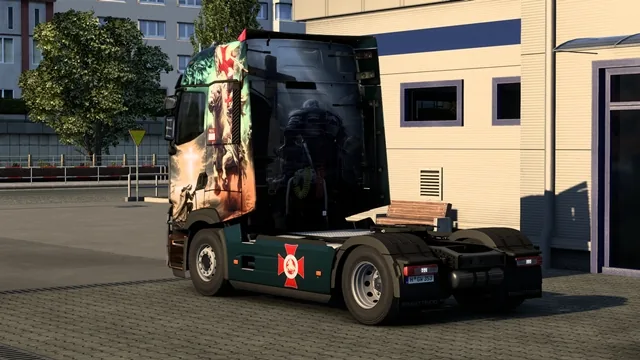 ETS2 1.58 - Renault T Templari Skin Rear view