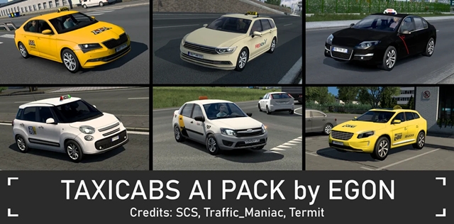 ETS2 – Taxicabs AI Pack ETS2 - Taxicabs AI Pack Free download