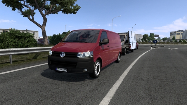 ETS2 1.58 – Volkswagen Transporter T5 2.0 TDI V1.0 ETS2 1.58 - Volkswagen Transporter T5 2.0 TDI Front view