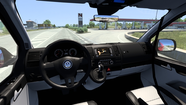 ETS2 1.58 - Volkswagen Transporter T5 2.0 TDI interior view
