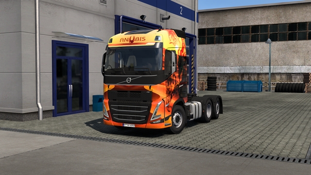 ETS2 1.58 – Volvo FH5 Anubis Skin ETS2 1.58 - Volvo FH5 Anubis Skin Front view