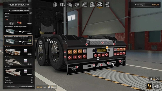 ETS2 1.59 DAF XF Holland Style Rear Bumper ETS2 Daf XF Holland Style Rear Bumper