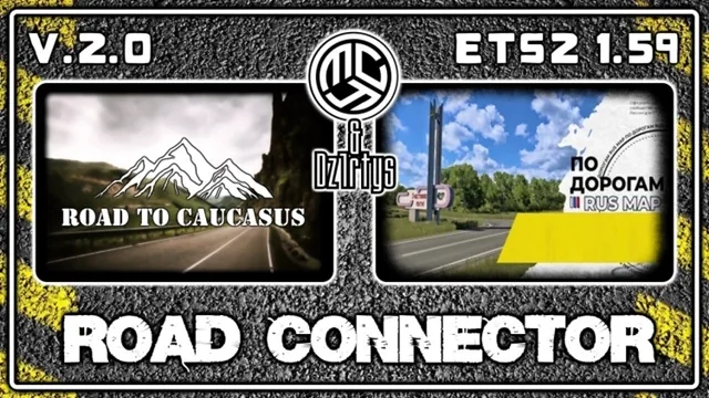 ETS2 1.59 Road to the Caucasus + RusMap [VK] RC V2.0