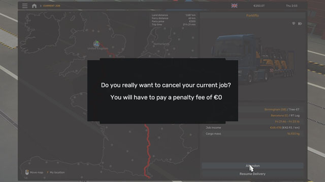 ETS2 1.60 Free Job Cancel ETS2 Free Job Cancel