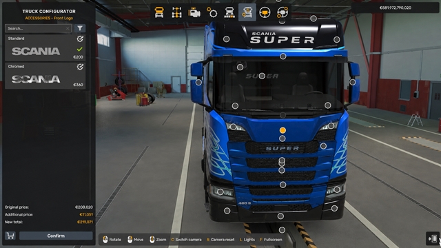 ETS2 1.59 Super Interior LED Logo Addon ETS2 Super Interior LED Logo Addon