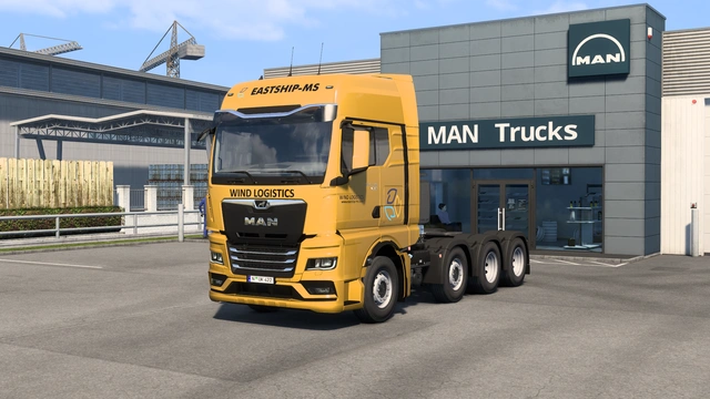 ETS2 1.60 MAN TGX Eastship MS Wind Logistics Skin ETS2 1.60 MAN TGX Eastship MS Wind Logistics Skin