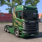 ETS2 1.60 Scania Green Phoenix Skin