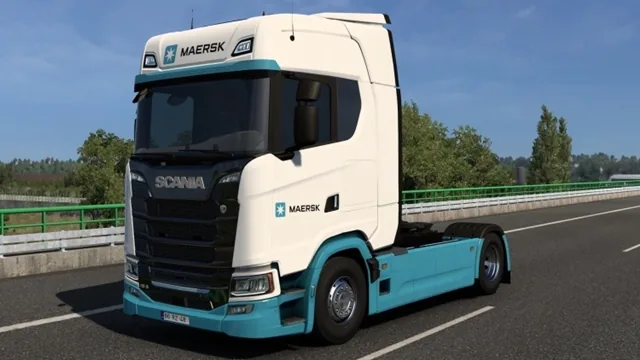 ETS2 1.59 Scania S BEV 8K Maersk Skin