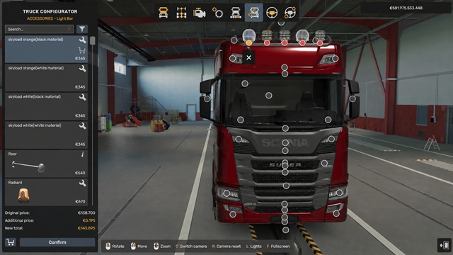 ETS2 1.59 Strands Skyload Light 9 LED Pack ETS2 Strands Skyload Light 9 LED Pack