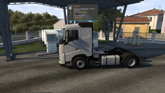 ETS2 1.61 Free Fuel In The Garage