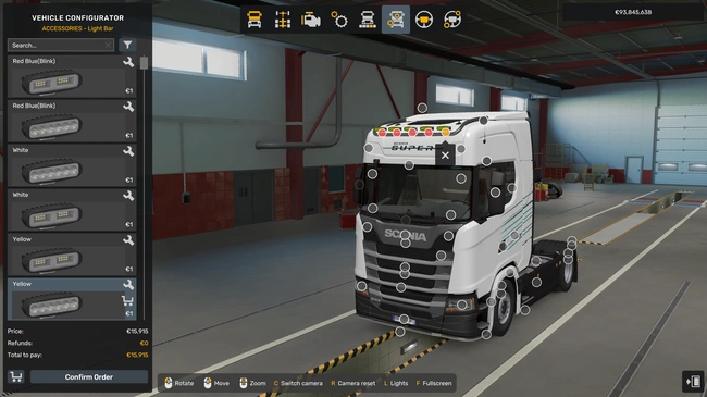 ETS2 1.60 Led Light Bar Tuning Pack ETS2 1.60 Led Light Bar Tuning Pack