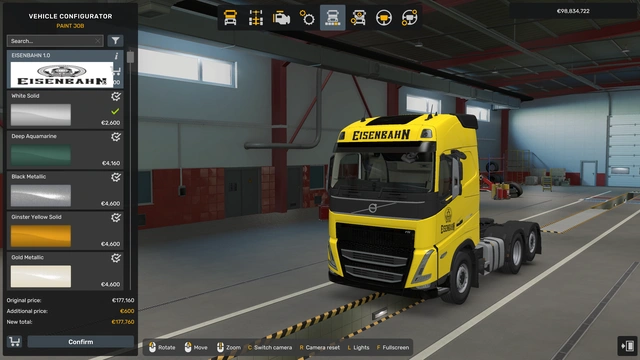 ETS2 1.60 Volvo FH5 Eisenbahn Skin