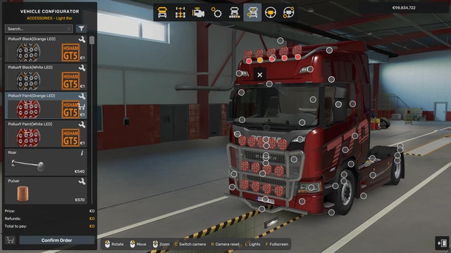 ETS2 1.60 Ledson Pollux 9 LED Lamp ETS2 1.60 Ledson Pollux 9 LED Lamp