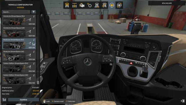 ETS2 1.60 Mercedes-Benz New Actros MP4 Cabin Overhaul