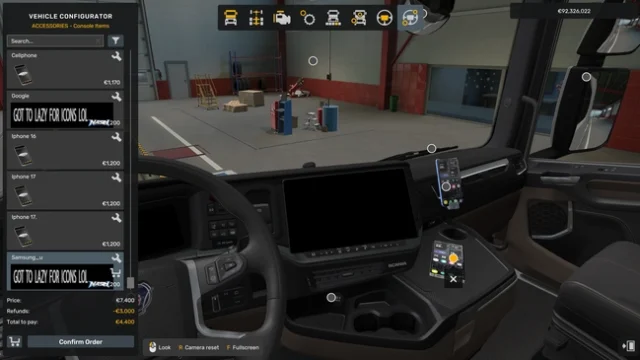 ETS2 1.60 Phones for All Trucks